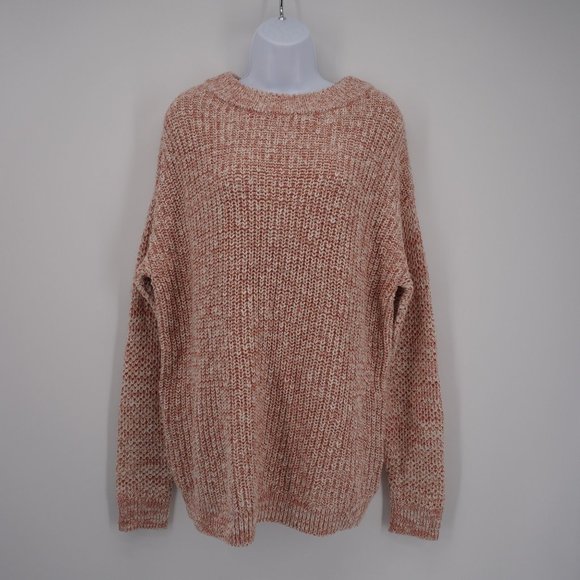 Ava & Viv Sweaters - Ava & Viv NWT Women Plus Size Red White Mable Rib Knit Long Sleeve Sweater 4X